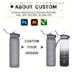 Botellas de Agua Deportivas Portátiles para Exteriores con Logotipo Personalizado, Botella de Plástico Personalizada, Taza con Degradado - Product Image 2