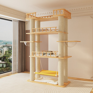 Árbol <span class=keywords><strong>para</strong></span> <span class=keywords><strong>Gatos</strong></span> XXL, Torres Modernas <span class=keywords><strong>para</strong></span> <span class=keywords><strong>Gatos</strong></span> con Madera Natural y Sisal <span class=keywords><strong>para</strong></span> <span class=keywords><strong>Gatos</strong></span> Adultos <span class=keywords><strong>Grandes</strong></span>, de Proveedor de Lujo - Product Image 5