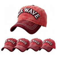 Gorra de Béisbol Personalizada Unisex de Mezclilla de Algodón con Patrón de Letras, Protección Solar para Exteriores y Deportes