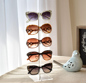 Tiên tiến hiện đại vuông dưới Kính mát lưu trữ Khung kính hiển thị giá giữ 10 cặp kính Riser cho Vanity truy cập - Product Image 5