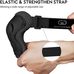 Grosir Pelindung Lutut Sepatu Roda Pelindung Siku Penjaga Pergelangan Tangan Set Perlengkapan Pelindung Papan Seluncur untuk Anak-anak - Product Image 5