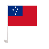 Drapeaux de voiture nationaux des Caraïbes et de Somalie en gros avec motif étoile, mât en plastique, 30x45cm, en polyester pour voiture et fenêtre