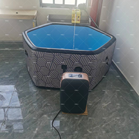 Holzmaserung-Optik Aufblasbarer Whirlpool Outdoor Aufblasbarer Hottub
