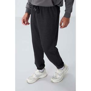 Pantalon de survêtement texturé anthracite mélangé pour homme, taille élastique, coupe décontractée, respirant, taille standard - Product Image 4