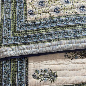 Indian Manufactur Kantha Patchwork Duvet Vintage Style Queen Size Cotton KanthaQuilt Soft Reversible <b>Winter</b> Blanket for HotelUse - Product Image 1