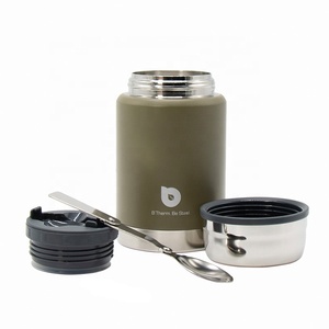 Jarra de sopa aislada de acero inoxidable, termo, jarra de comida, 500ml, fiambrera al vacío con cuchara plegable - Product Image 3