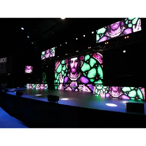 Led Display 500*1000 P3.91 Indoor Rental Stage Background Led Tv Studio Screen Display With Bracket