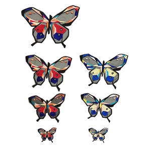 Parches Bordados Termoadhesivos de Mariposas con Alas Coloridas para Decoración de Ropa, Apliques de Fieltro No Tejido - Product Image 1