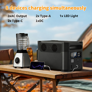 Estación de Energía Portátil UPS de 1200W con Batería Reciclable, Onda Sinusoidal Pura, Fuente de Alimentación para Automóvil, Linterna, Compatible con Energía Solar - Product Image 3