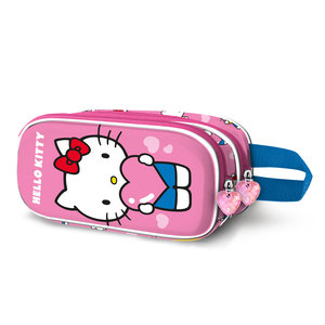 Karactermania Estuche Doble para Lápices 3D con Diseño de Corazón de Hello Kitty, Rosa - Product Image 1