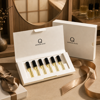 Botol Parfum Sampel Minyak Wangi Kaca Mewah Bulat Kosong Isi Ulang Ukuran Kecil 1,5ml 2ml 2,5ml Custom dengan Kotak Custom