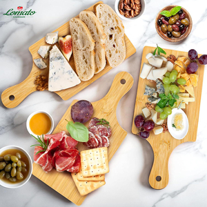 Planche à découper en bois d'acacia avec poignée, plateau de service en bois pour steak, fromage, pain, pizza, planche de cuisine pour fêtes et restaurants - Product Image 6