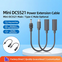 Câble étanche Starlink Type C mâle vers femelle 0,65 pi/0,2 m, câble d'extension mini DC 18AWG compatible avec Starlink Mini