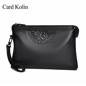 Pochette da <span class=keywords><strong>Uomo</strong></span> di Lusso in <span class=keywords><strong>Pelle</strong></span> di Alta Qualità <span class=keywords><strong>con</strong></span> Logo Personalizzato Borsa a Busta <span class=keywords><strong>con</strong></span> Chiusura a <span class=keywords><strong>Cerniera</strong></span> e <span class=keywords><strong>Portafoglio</strong></span> Lungo - Product Image 2