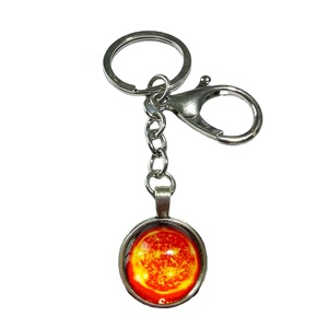 Vente en gros design spécial Noctilucence veilleuses rondes K9 porte-clés en cristal brillant porte-clés boule <span class=keywords><strong>de</strong></span> verre pour cadeaux promotionnels - Product Image 1