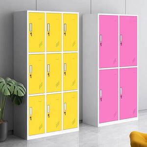 خزانة ملابس فولاذية متعددة الأبواب بتصميم عصري للمكاتب، متوفرة باللون الوردي، 4/6 أبواب، للتخزين، متوفرة بالجملة وبألوان مخصصة - Product Image 5