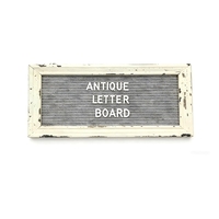 Tablero de Letras de Fieltro Negro Vintage, Letrero de Regreso a Clases, Tablero de Letras con Marco de Madera Rústico Negro, Tablero de Mensajes de Fieltro de 10x10