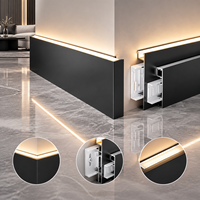 Plinthe lumineuse LED en alliage d'aluminium, matériaux de construction Foshan, accessoires de sol, plinthe LED, éclairage de sol LED