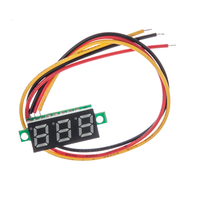 Module Voltmètre DC Numérique Ultra-petit de 0.28 Pouces Tête Affichage Numérique Réglable Voltmètre de Batterie DC0-100V à Trois Fils