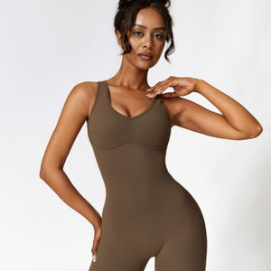 Combinaison de yoga moulante <span class=keywords><strong>nude</strong></span> pour femme, style décontracté, pour la danse, le fitness et le sport, nouveau style, ensemble de yoga, fabriqué en Chine - Product Image 3