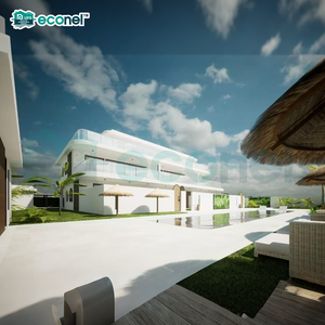 Villa modulaire préfabriquée moderne chinoise à 3 étages, toit plat, 4 chambres, design européen, <span class=keywords><strong>maison</strong></span> de luxe écologique - Product Image 2