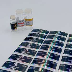 Autocollants holographiques <span class=keywords><strong>Pharma</strong></span> Labs - Étiquettes pour flacons de 8 ml et 10 ml et boîtes d'emballage - Product Image 1