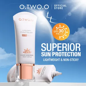 Protetor solar superior O.TWO.O Proteção UV FPS 30 com características hidratante anti-idade para clareamento da pele do rosto