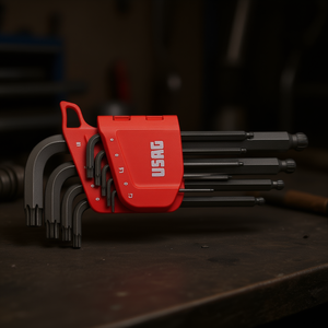 Juego de llaves hexagonales Usag de 8 piezas métricas en forma de L con estuche para reparación mecánica - Product Image 3