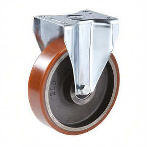 Rueda con Núcleo de Hierro Fundido y Placa de Soporte Fija, Ruedas Giratorias de Alta Resistencia - Product Image 2
