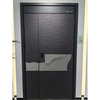 Serrure Intelligente de Sécurité Minimaliste en Acier pour Portes Métalliques Intérieures et Extérieures, Idéale pour Maisons, Appartements, Hôtels, Résistante au Feu, Style Chinois