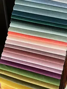 Hometextile Sang Trọng Không Thấm Nước Dệt Kim Hà Lan Nhung Vải 100% Polyester Siêu Mềm Bọc Hà Lan Nhung Vải Cho Sofa
