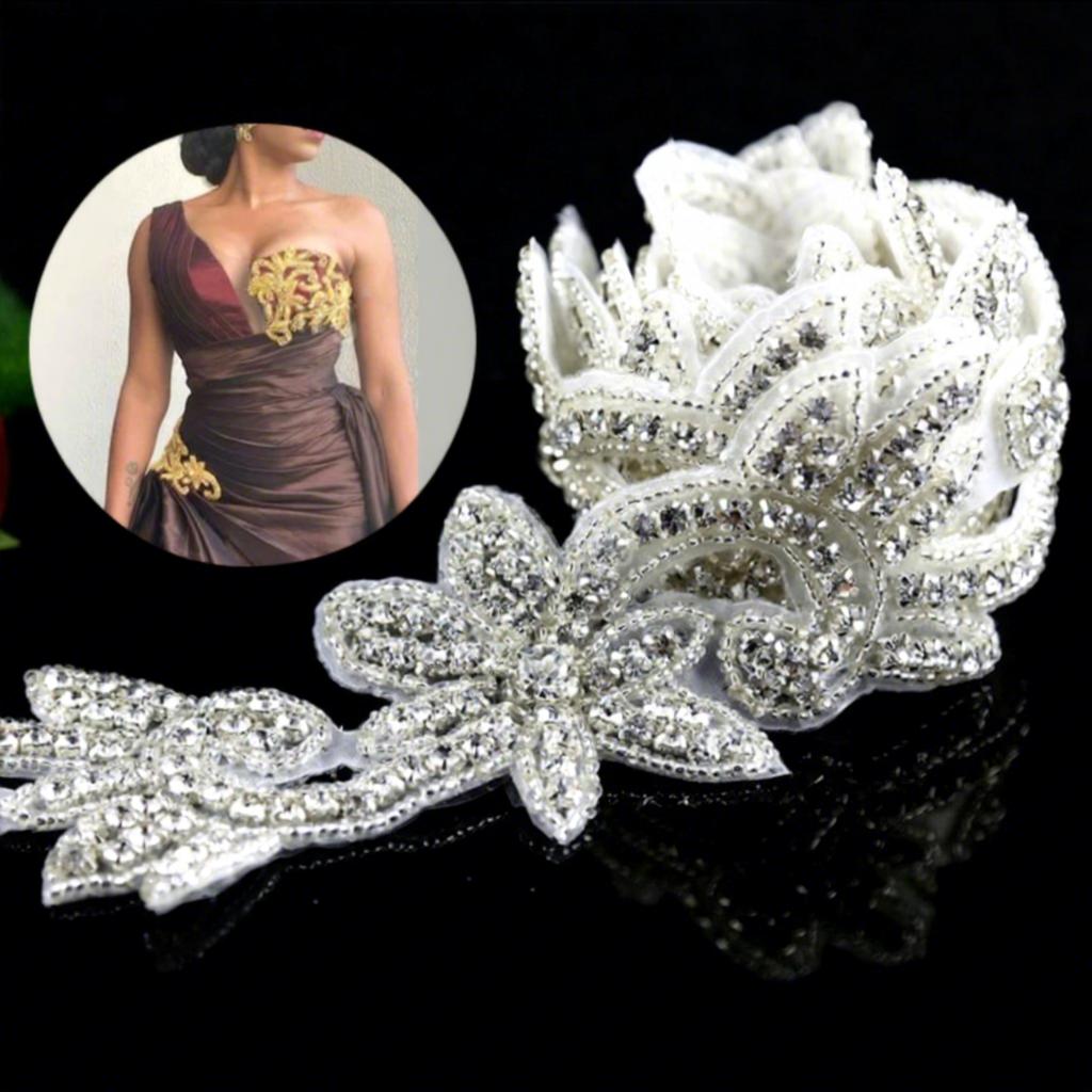 Applique Cintura Per Abito Da Sposa Con Cristalli E Diamanti, Applicazione A Ferro O Da Cucire, Accessori Fai-da-te Per Abiti Eleganti