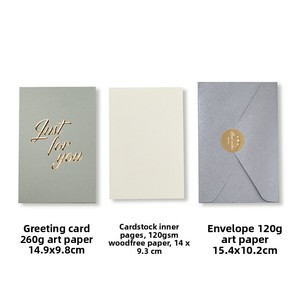 Carte de remerciement personnalisée pour entreprise, carte de vœux simple pour Thanksgiving, en papier d'art, estampée à chaud, pour la reconnaissance du personnel, message d'anniversaire - Product Image 4