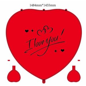 Grande palloncino in lamina a cuore rosso da 60 pollici per matrimoni, anniversari e feste a tema "ti amo", palloncino a forma di cuore - Product Image 1