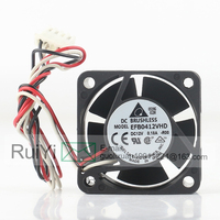 Ventilateur de refroidissement Delta DC 0.18A 4020 40x40x20mm 4CM pour interrupteur, alarme, onduleur, 3 fils, double roulement à billes EFB04HD-R00