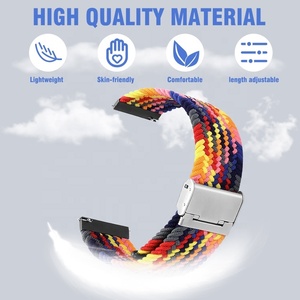 20/22mm cinturino in Nylon traspirante per banda regolabile per <span class=keywords><strong>Samsung</strong></span> per Galaxy Watch 42/46mm attivo 2 per Amazfit <span class=keywords><strong>Band</strong></span> per Huawei - Product Image 4
