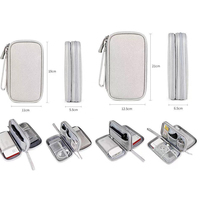 Sac de rangement pour accessoires numériques de voyage avec logo imprimé personnalisé, organiseur de câbles de données, étui pour chargeur USB, batterie externe
