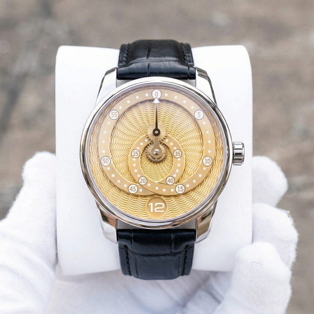 ODM OEM Factory Custom Brand Logo Mechanical Watch with Automatic Wandering Hour Planet Orbit Sport Design Telescopic Rotating