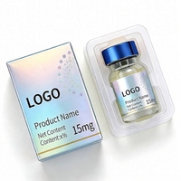 Étiquettes adhésives holographiques laser colorées personnalisées, résistantes à l'eau, assorties aux boîtes, forte adhérence, logo imprimable pour 3ml/10ml/30ml
