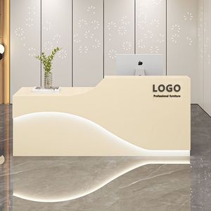 Minimalist Modern Wooden Cash Register Desk Durable Retail <b>Checkout</b> <b>Counter</b> Table For Clothing Store Beauty Salon Supermarket - Product Image 1