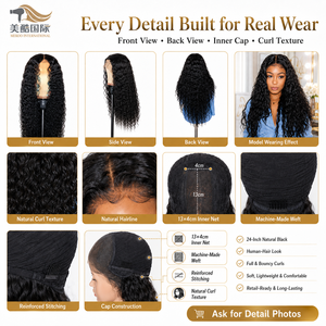 Peluca Larga Rizada Estilo Brasileño, Soporte para Marca Privada, Pedidos al por Mayor, Muestra Rápida para Distribuidores <span class=keywords><strong>de</strong></span> Cabello - Product Image 3