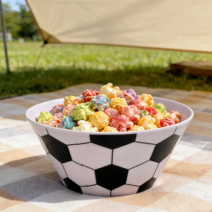 Bol promotionnel en mélamine pour soirée de jeu, football, cadeau, pour noix, pop-corn, céréales, collations et fruits - Product Image 1