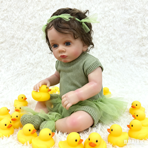 Neue 55cm Ganzkörper-Vinyl Reborn-Puppe Kleinkind-Mädchen Lebensechte Handgefertigte 3D-Haut Hyperrealistische Babypuppe - Product Image 5