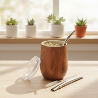 Gobelet isotherme à double paroi en acier inoxydable 12 oz, motif grain de bois, personnalisable (couleur et logo), pour bière et café