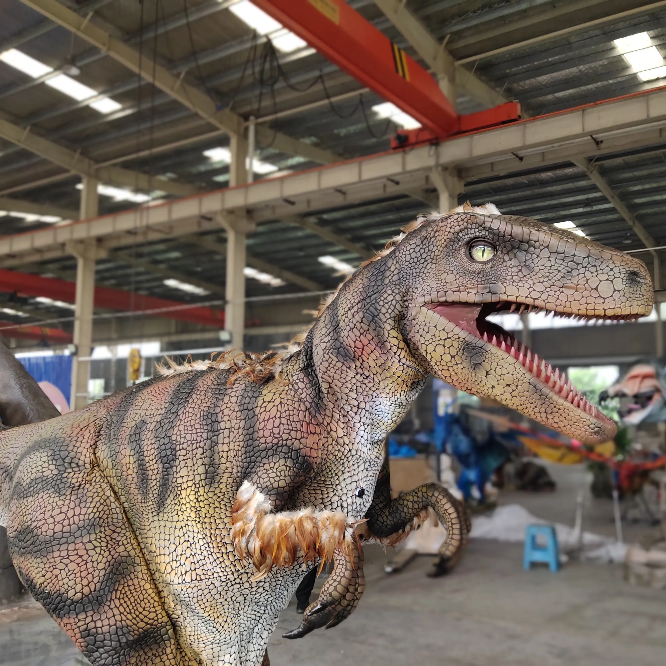 Fantasia de dinossauro do parque de diversões, modelo realista de dinossauro do animatronic para venda