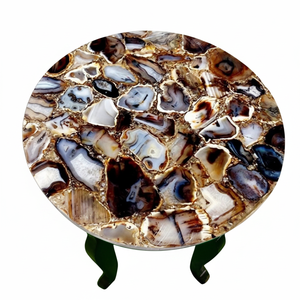 Handcrafted Polished Agate Seal Stone Luxury Home Decor Religious Flower Model Pattern Resin Customized Color High Crafted High - Product Image 2