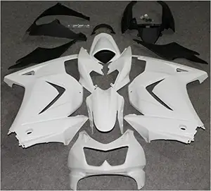 Kit de carenado de carrocería de inyección ABS, personalizado, sin pintar, color blanco, para Kawasaki Ninja 250R EX250 2007-2015