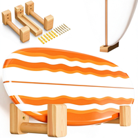 Support mural en bois personnalisé pour 3 planches de surf, parfait pour exposer vos planches, supports de surf