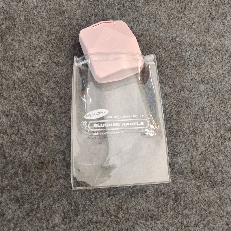 Borsa promozionale in plastica trasparente PP Pet PVC per shopping, borsa trapezoidale per fiori con manico in plastica rigida