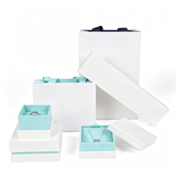 Boîtes d'emballage pour bijoux en papier spécial avec couvercle et base collés, pour bracelets et colliers longs, vente en gros
